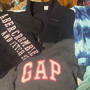 Abercrombie Kids Black Sweatshirt with Pink Logo